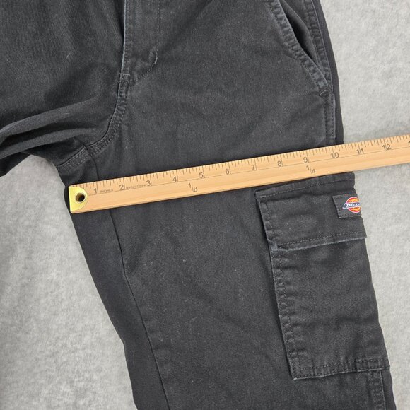 Dickies Pants Womens 25 R 26x29 Black Cargo Jogger High Rise Work Elastic Waist - Picture 8 of 12